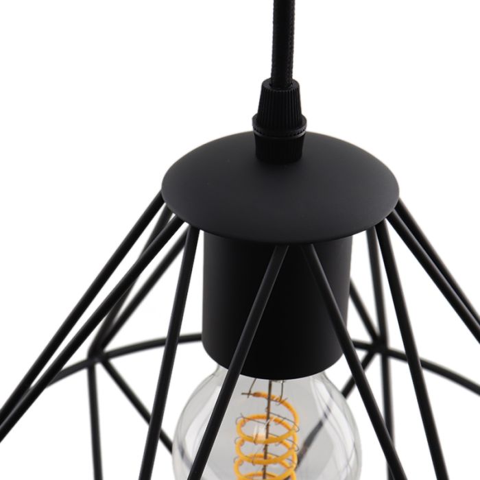 Industrialna lampa wisząca czarna, Jochem