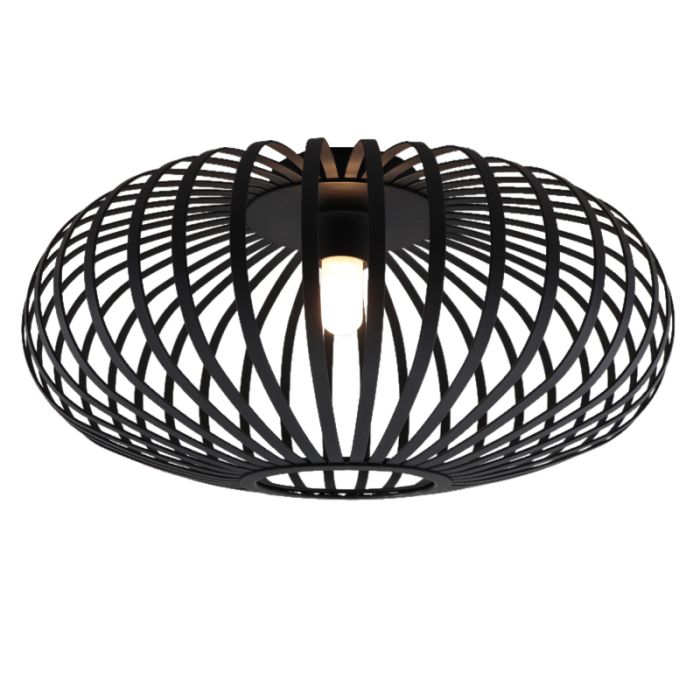 Industrialna lampa łazienkowa sufitowa czarna, Lieve, IP44