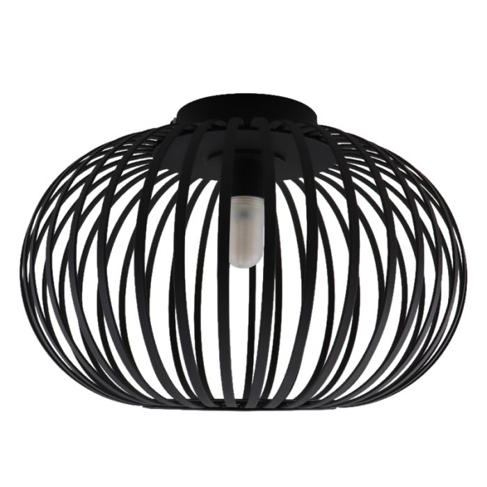 Industrialna lampa łazienkowa sufitowa czarna, Lieve, IP44
