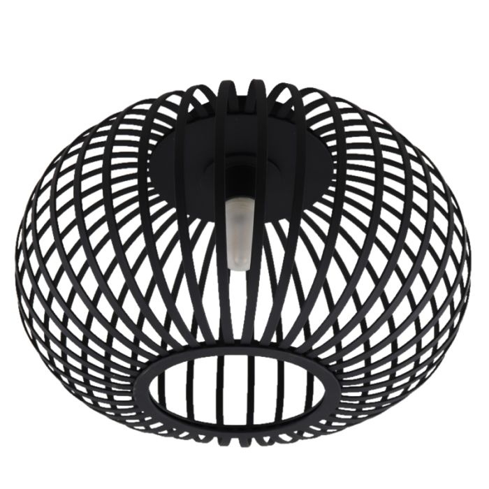 Industrialna lampa łazienkowa sufitowa czarna, Lieve, IP44