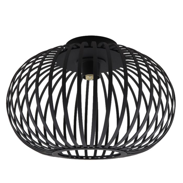 Industrialna lampa łazienkowa sufitowa czarna, Lieve, IP44