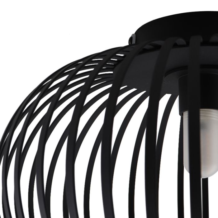 Industrialna lampa łazienkowa sufitowa czarna, Lieve, IP44