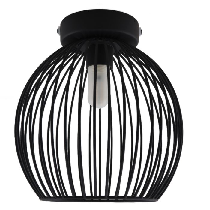 Industrialna lampa łazienkowa sufitowa czarna, Wiro, IP44