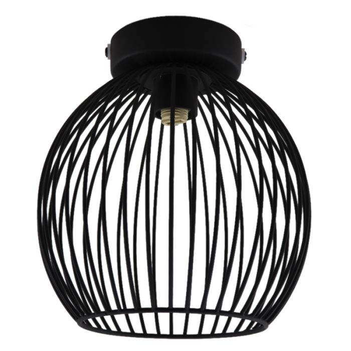 Industrialna lampa łazienkowa sufitowa czarna, Wiro, IP44