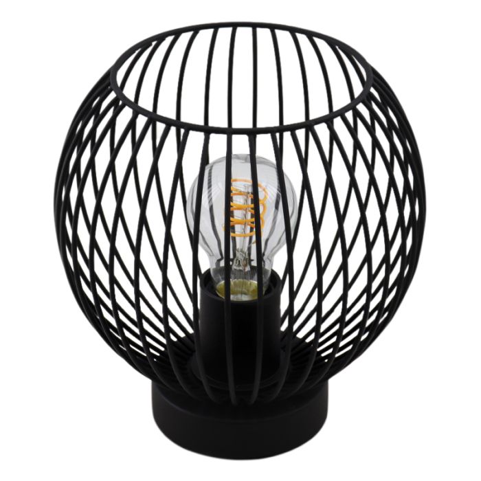 Industrialna lampa stołowa czarna, Wiro, z przełącznik