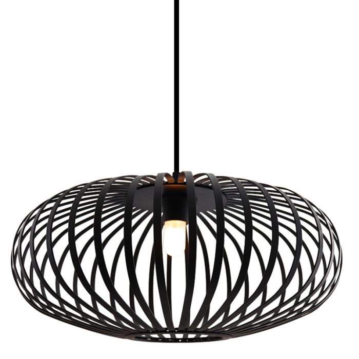 Industrialna lampa łazienkowa wisząca czarna, Lieve, IP44