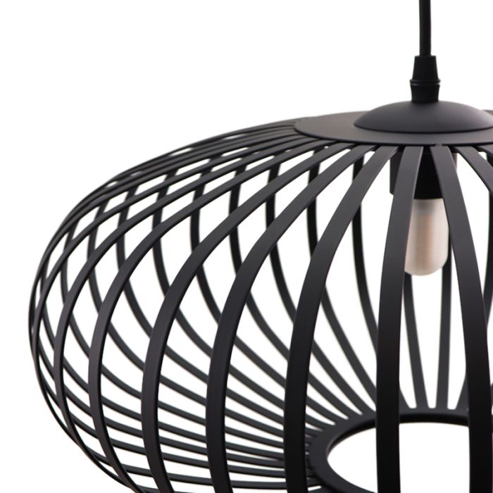 Industrialna lampa łazienkowa wisząca czarna, Lieve, IP44
