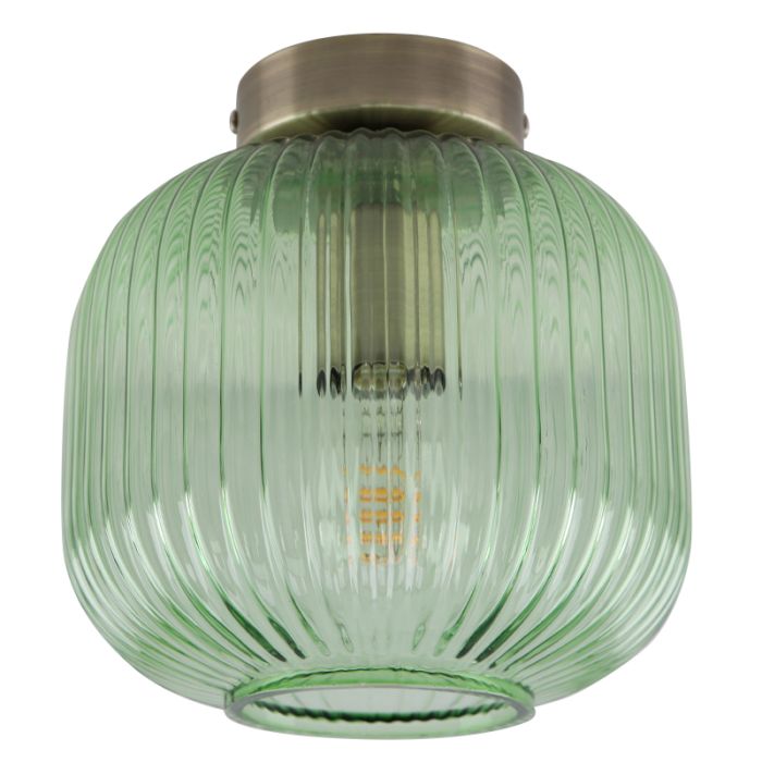 Retro lampa sufitowa zielona, Charlois