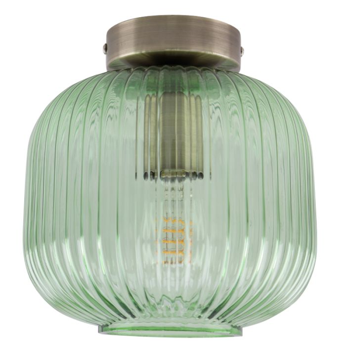 Retro lampa sufitowa zielona, Charlois
