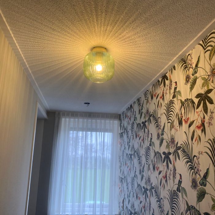 Retro lampa sufitowa zielona, Charlois