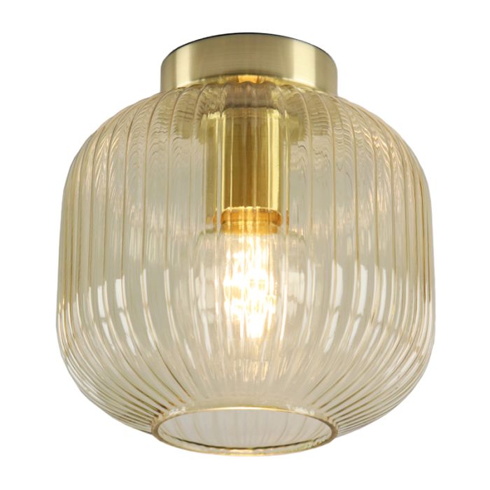 Retro lampa sufitowa bursztynowa, Charlois