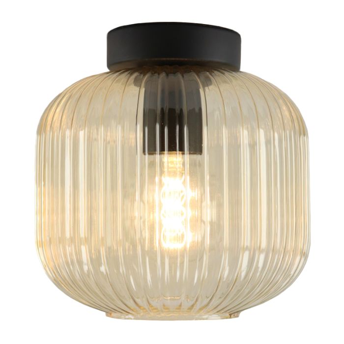 Retro lampa sufitowa bursztynowa, Charlois