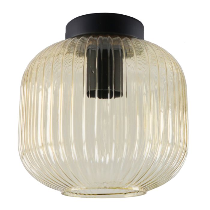 Retro lampa sufitowa bursztynowa, Charlois