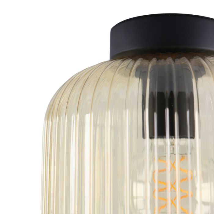 Retro lampa sufitowa bursztynowa, Charlois