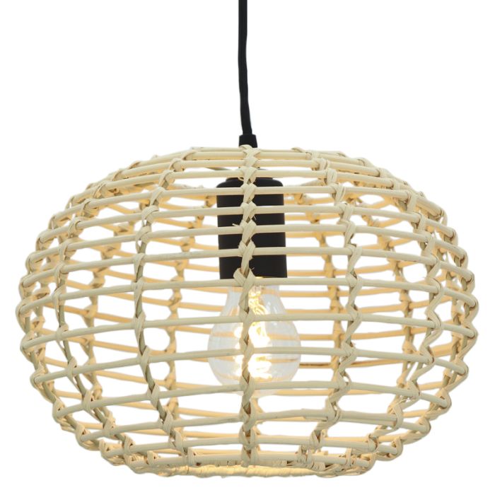Rattanowa lampa wisząca brązowa, Roza