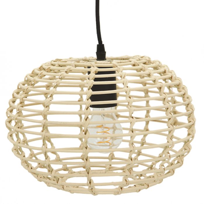 Rattanowa lampa wisząca brązowa, Roza