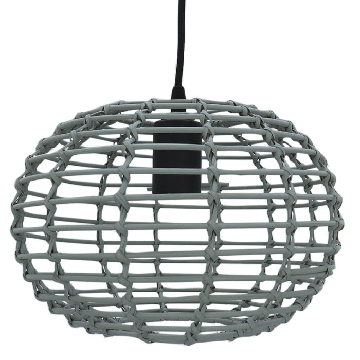 Rattanowa lampa wisząca szara, Roza