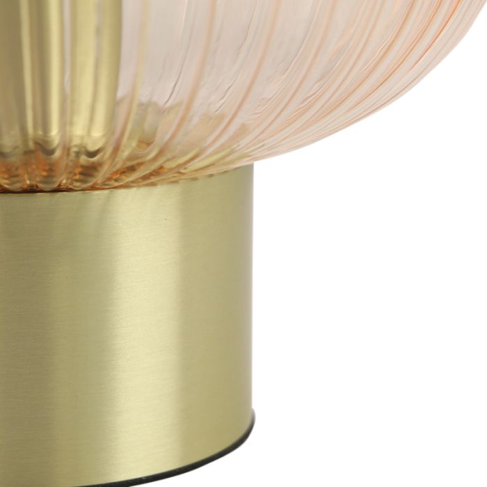 Retro lampa stołowa różowa, Charlois, z przełącznik