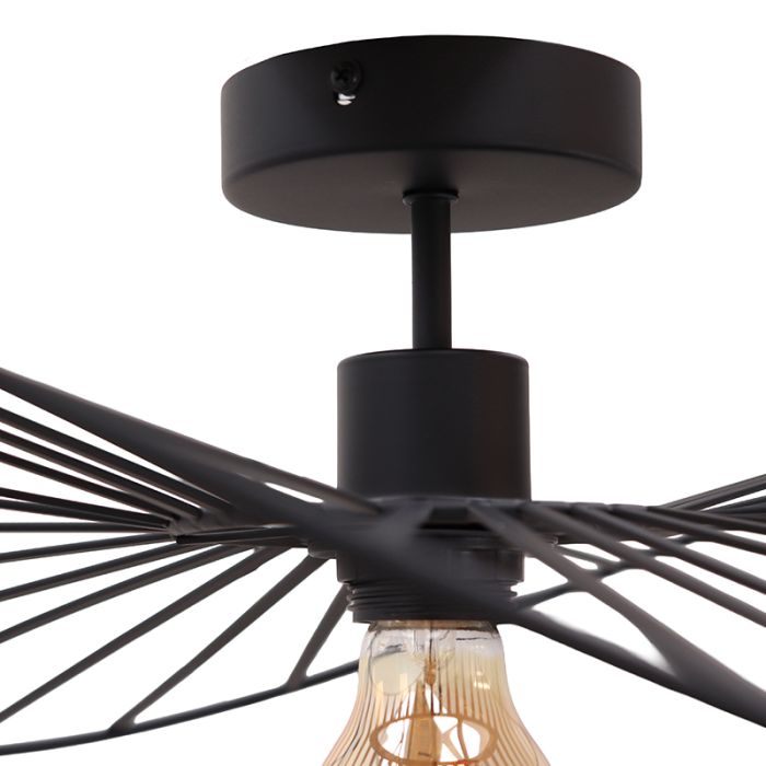 Nowoczesna lampa sufitowa czarna, Jolinda