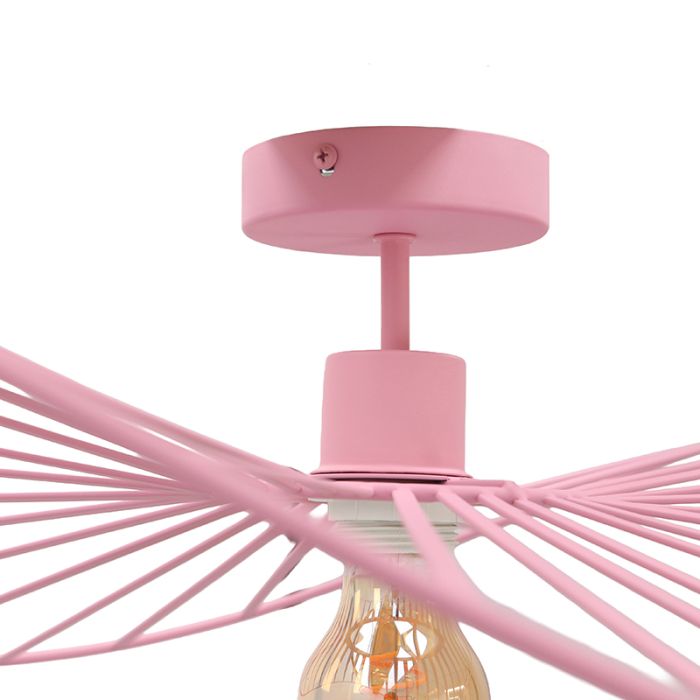 Nowoczesna lampa sufitowa różowa, Jolinda