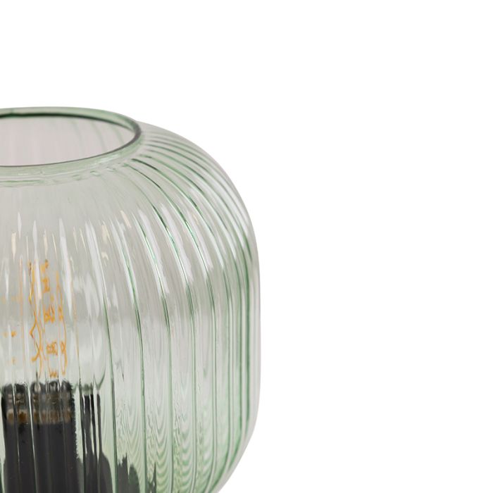 Design lampa stołowa zielona, Charlois, z przełącznik