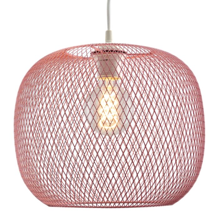 Industrialna lampa wisząca różowa, Emado