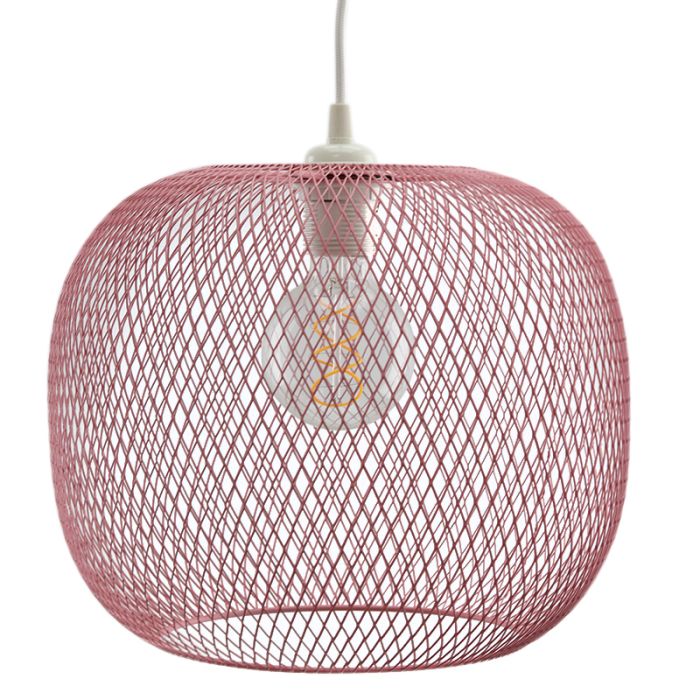Industrialna lampa wisząca różowa, Emado