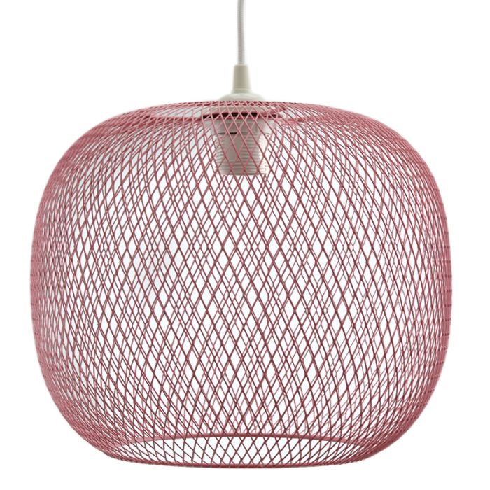 Industrialna lampa wisząca różowa, Emado