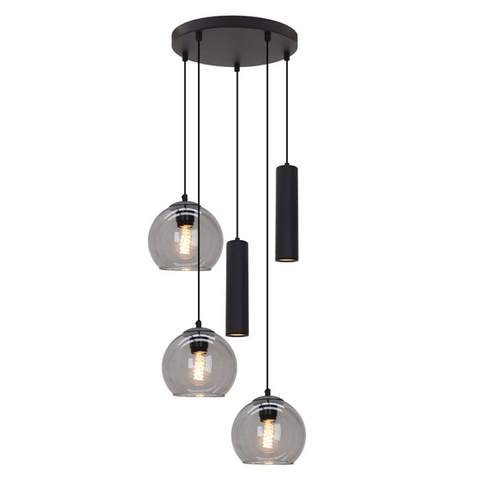Nowoczesna lampa wisząca czarna, Gianni