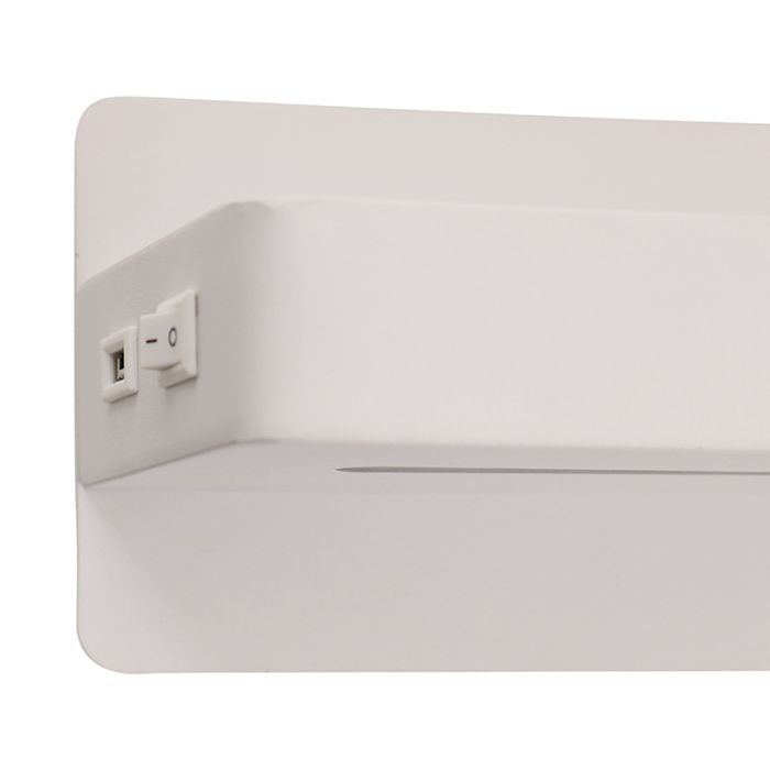 Nowoczesny kinkiet biały, Gregor, 10W, 3000K LED, z przełącznik