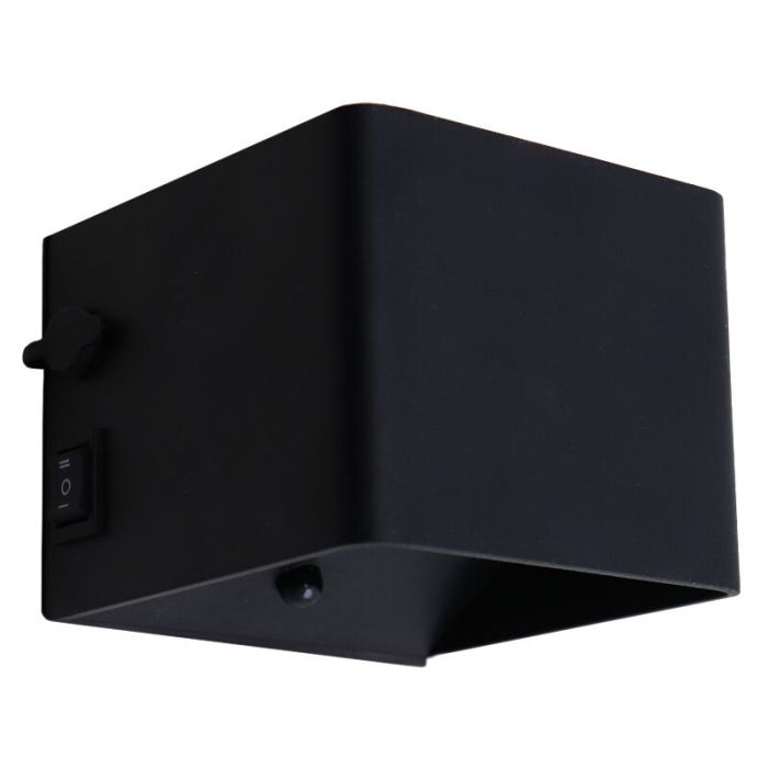 Ładowalny kinkiet up down czarny, Dion, 1W, 2700K LED, IP44, czujnik ruchu