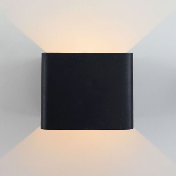 Ładowalny kinkiet up down czarny, Dion, 1W, 2700K LED, IP44, czujnik ruchu