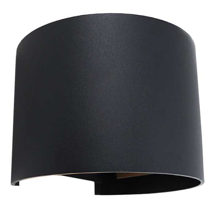 Nowoczesny inteligentny kinkiet czarny, Dion, 6W, RGBW LED, IP65