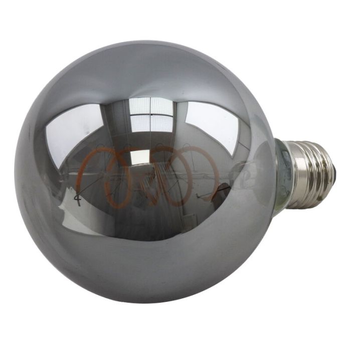 Ściemnialna żarówka LED Olucia E27, Tuelo, G95, 4w, przydymione szkło, 2200k