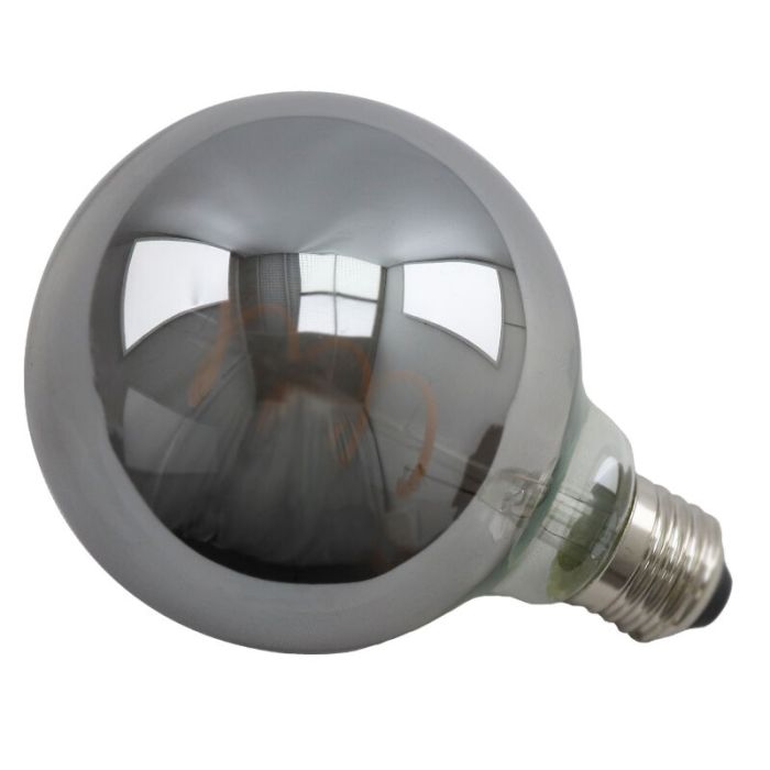 Ściemnialna żarówka LED Olucia E27, Tuelo, G95, 4w, przydymione szkło, 2200k