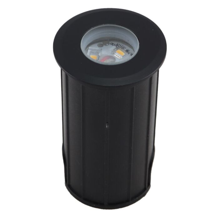 Aluminiowa lampa najazdowa czarna, Catamarca, 3W, 2700K LED, IP68