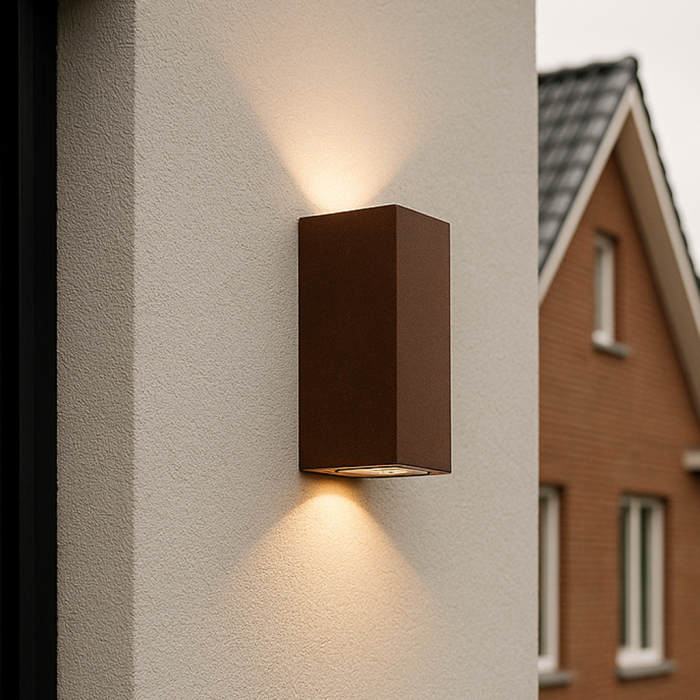 Nowoczesna lampa zewnętrzna rdzawa, Corella, IP44