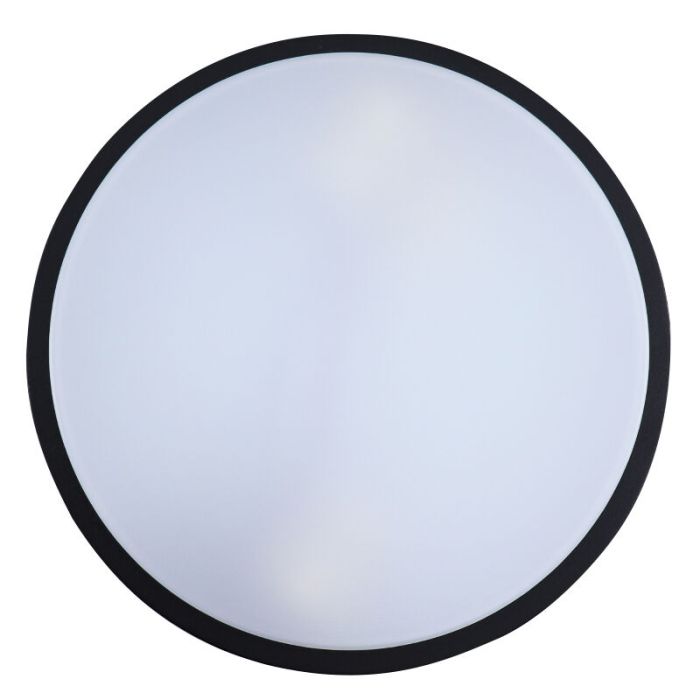Plastikowa zewnętrzna lampa sufitowa z czujnikiem ruchu czarna, James, IP44