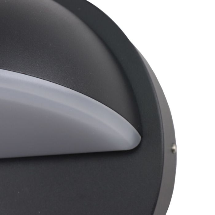 Nowoczesny kinkiet zewnętrzny z czujnikiem ruchu czarny, Shelby, 7W, 3000K LED, IP44