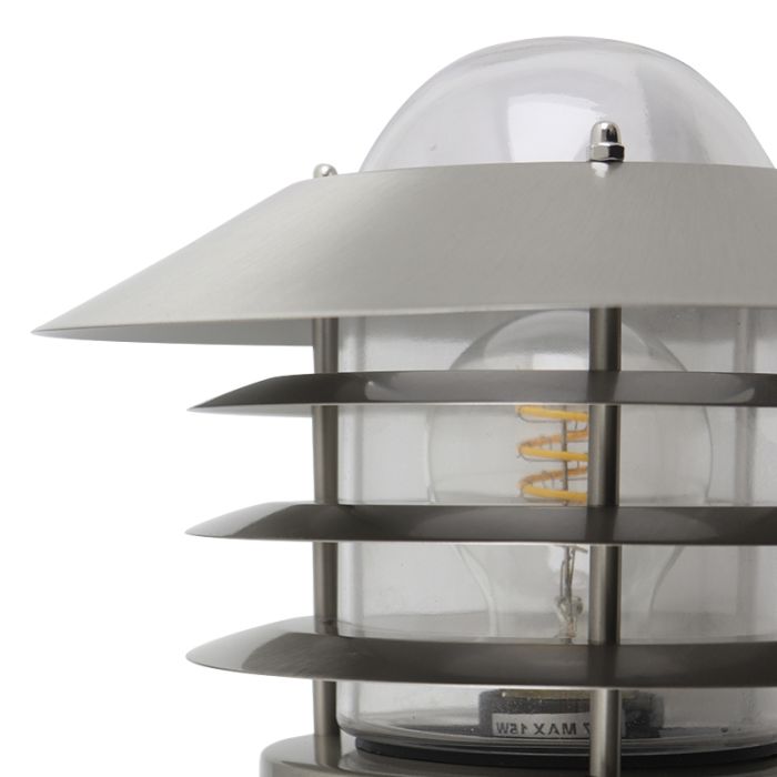 Stal Nierdzewna lampa zewnętrzna srebrna, Felice, IP44