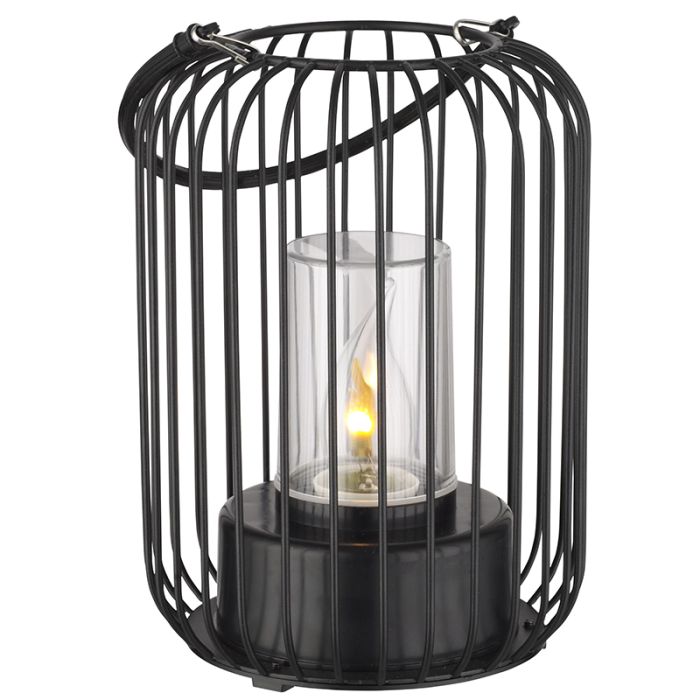 Nowoczesna lampa stołowa ogrodowa czarna, Enya, IP44