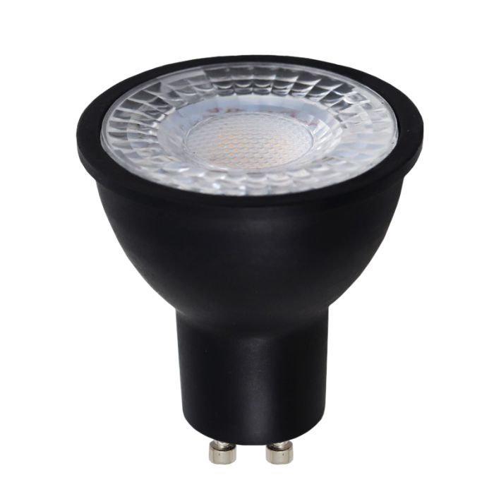 Olucia żarówka LED GU10 ściemnialna Antonie, czarny, 5W, 2700K