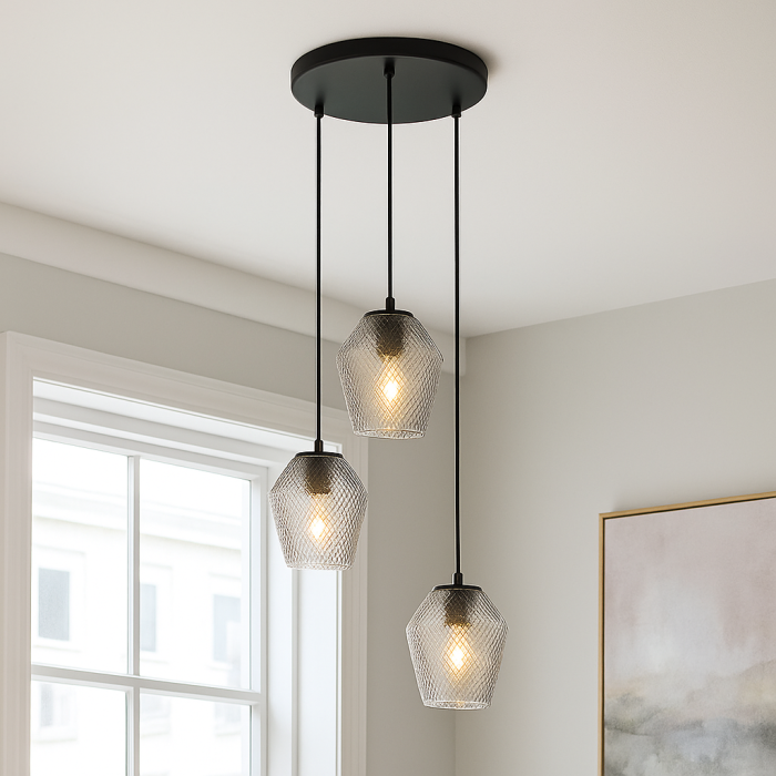 Nowoczesna lampa wisząca przezroczysta, Nanko