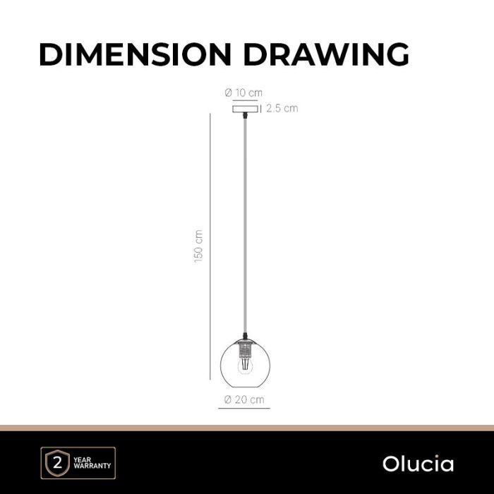 Design lampa wisząca szara, Giada