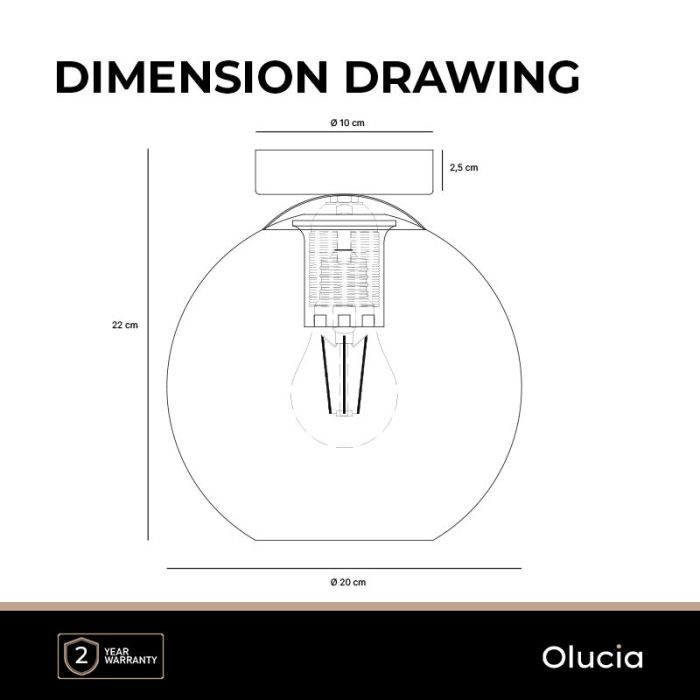 Design lampa sufitowa zielona, Giada