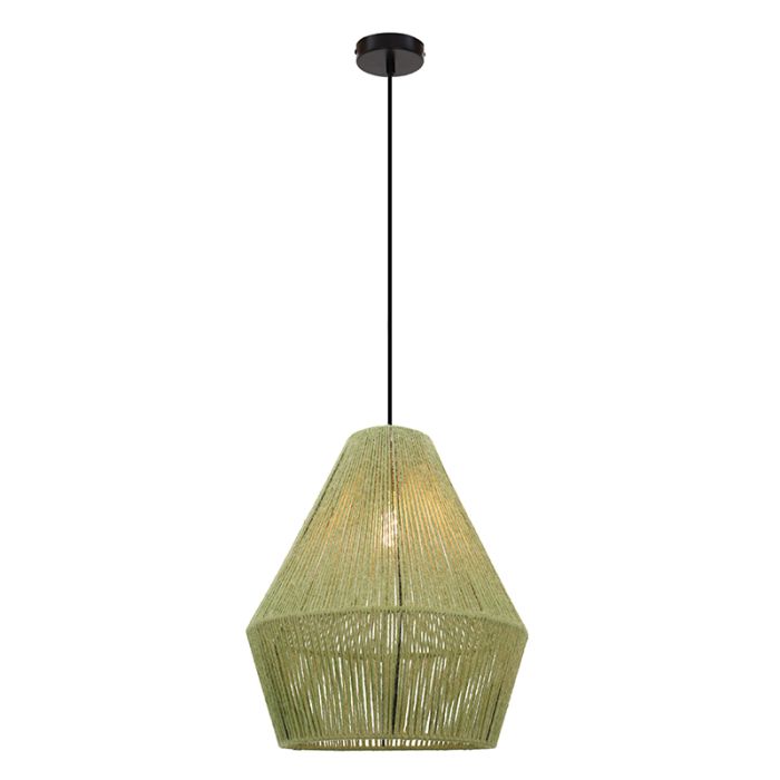 Rustykalna lampa wisząca zielona, Holly