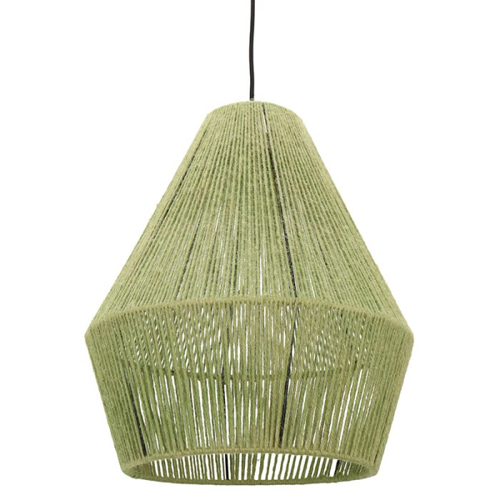 Rustykalna lampa wisząca zielona, Holly