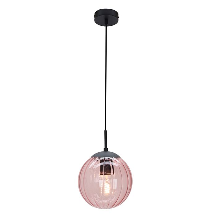 Retro lampa wisząca różowa, Rifka