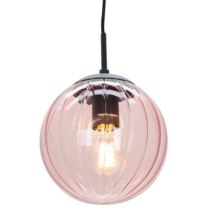 Retro lampa wisząca różowa, Rifka