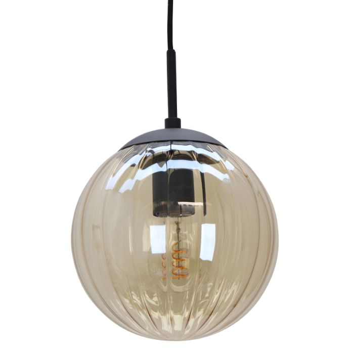 Retro lampa wisząca bursztynowa, Rifka